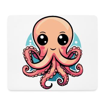 Cute Kawaii Octopus - Mouse Pad (horizontal) - white - Front