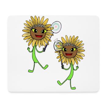 Tournesols Tennis Joueurs de tennis Sports Enfants - Tapis de souris (format paysage) - blanc - Devant