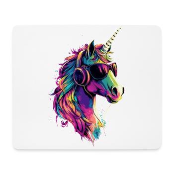 Einhorn Bunt Regenbogen Pferde Reiten Einhörner - Mousepad (Querformat) - Weiß - Vorne