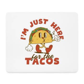 Je suis juste ici pour les tacos - Tapis de souris (format paysage) - blanc - Devant