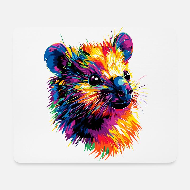Quokka Be Quokka Happy Bunt Australien Quokkas - Mousepad (Querformat) - Weiß