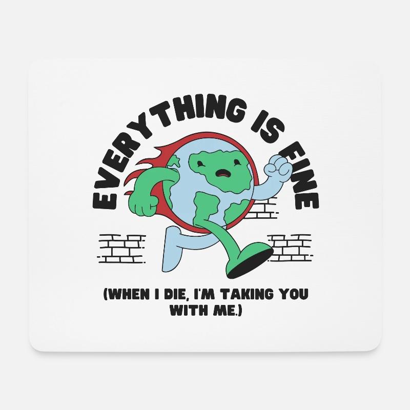 Alles ist in Ordnung Tag der Erde - Mousepad (Querformat) - Weiß