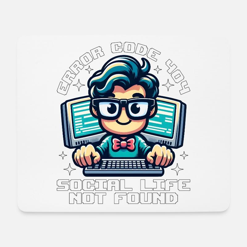 ERROR CODE 404 SOCIAL LIFE NOT FOUND - Mouse Pad (horizontal) - white