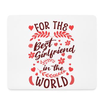 For best friend (partner) of the world love - Mouse Pad (horizontal) - white - Front