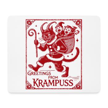 Greetings From Krampus funny Krampus cats folklore - Mouse Pad (horizontal) - white - Front