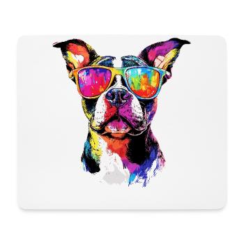 Pitbull Bulldog Pittie American Pitbull Terrier - Tapis de souris (format paysage) - blanc - Devant
