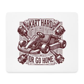 Kart hard ou go-kart à la maison - Tapis de souris (format paysage) - blanc - Devant