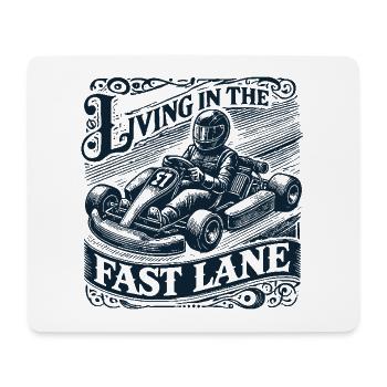Go-kart life in the fast lane - Mouse Pad (horizontal) - white - Front