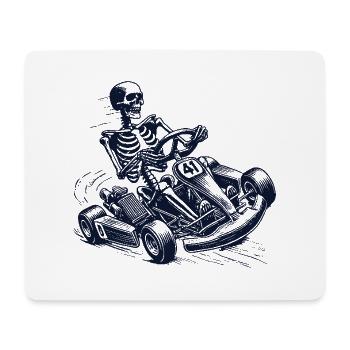 Skeleton Racer Go-Kart Adventure - Mouse Pad (horizontal) - white - Front
