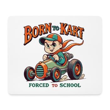 Born To Kart Retro Cartoon Look - Mouse Pad (horizontal) - white - Front