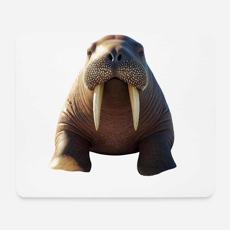 Walross Stoßzähne Robbe Wilde Pazifische Walrosse - Mousepad (Querformat) - Weiß