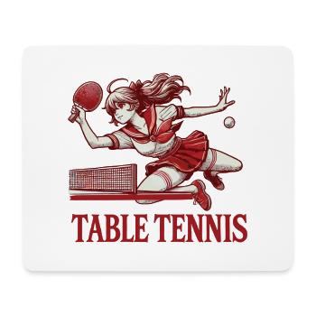 Anime Retro Tischtennis Spieler - Mousepad (Querformat) - Weiß - Vorne