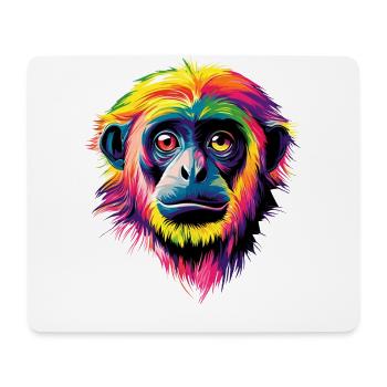 Gibbon Affe Weißhandgibbon Monkey Süße Lar Gibbons - Mousepad (Querformat) - Weiß - Vorne