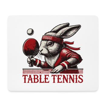 Hase Vintage Retro Tischtennis Meister - Mousepad (Querformat) - Weiß - Vorne