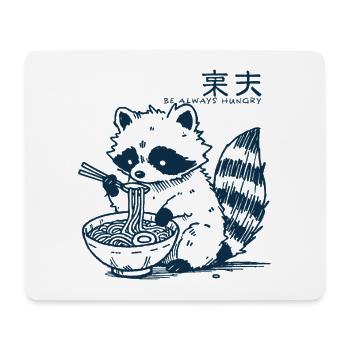Ramen Nudeln Anime Waschbär Kawaii - Mousepad (Querformat) - Weiß - Vorne