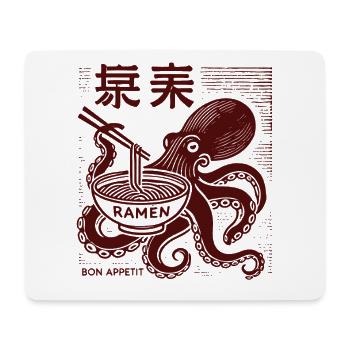 Ukiyo-E Ramen Nudeln Oktopus Retro Japan Stil - Mousepad (Querformat) - Weiß - Vorne