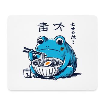 Kawaii Ramen Frog Ukiyo-E Retro Aesthetic - Mouse Pad (horizontal) - white - Front