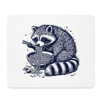 Raccoon Ramen Noodles Retro Ukiyo-e Japan Anime - Mouse Pad (horizontal) - white - Front