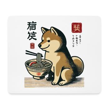 Ramen Noodles Streetwear Ukiyo-E Anime Chien - Tapis de souris (format paysage) - blanc - Devant