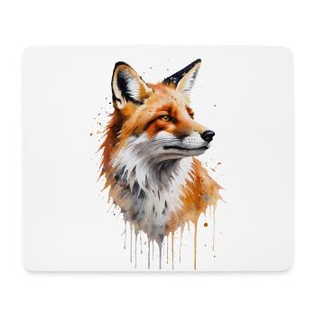 Foxy Aquarell - Ein Pinsel mit der Natur - Mousepad (Querformat) - Weiß - Vorne