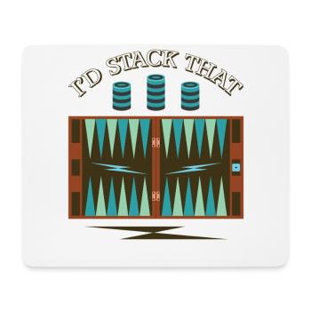 Backgammon Spiel - Mousepad (Querformat) - Weiß - Vorne
