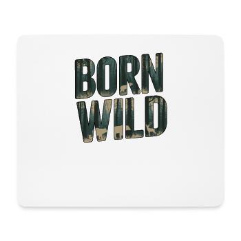 Born Wild: Nature-Inspired Typography - Mouse Pad (horizontal) - white - Front