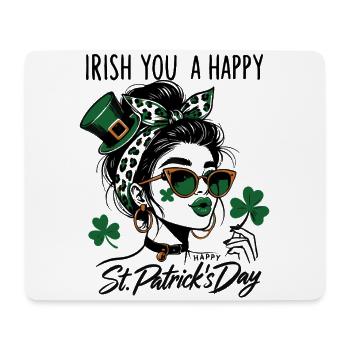 Irish You A Happy St. Patrick's Day Girl - Mousepad (Querformat) - Weiß - Vorne