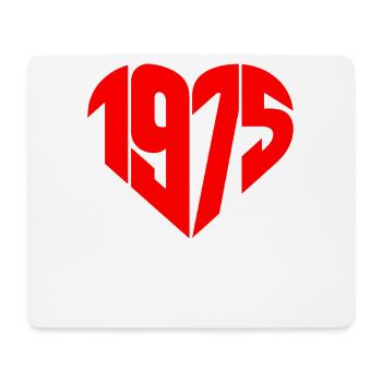 1975 Coeur Année 1975 50ème Cadeau d’Anniversaire - Tapis de souris (format paysage) - blanc - Devant