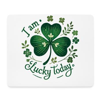 Je suis heureux aujourd’hui Shamrock St. Patrick’s - Tapis de souris (format paysage) - blanc - Devant