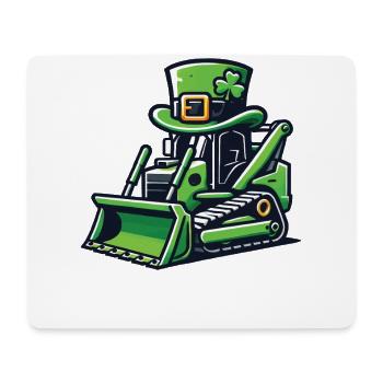 Excavatrice pour la Saint-Patrick pour les enfants - Tapis de souris (format paysage) - blanc - Devant