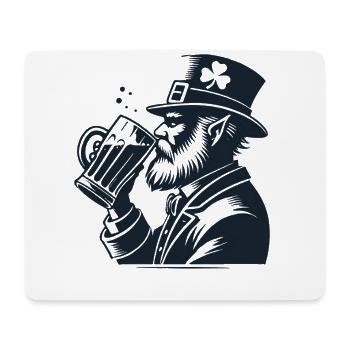 Saint-Patrick nain irlandais à la bière - Tapis de souris (format paysage) - blanc - Devant