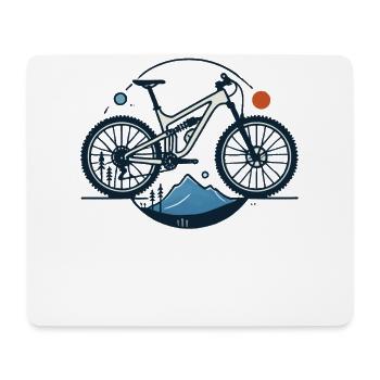 Mountain Bike Adventure Bike Graphic - Mouse Pad (horizontal) - white - Front