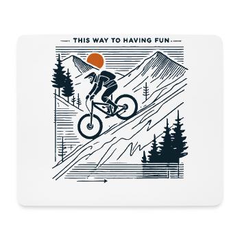 Bike Adventure Mountains Fun - Mouse Pad (horizontal) - white - Front