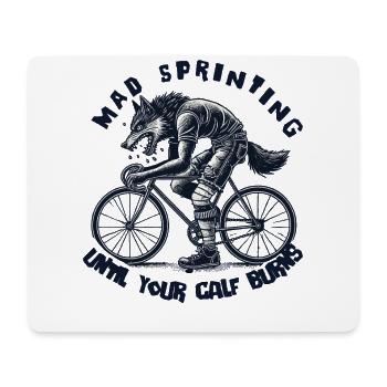 Vélo de sprint fou jusqu’à ce que votre jambe apporte - Tapis de souris (format paysage) - blanc - Devant