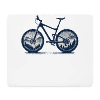 Cycling Adventure Mountains Nature Cycling - Mouse Pad (horizontal) - white - Front