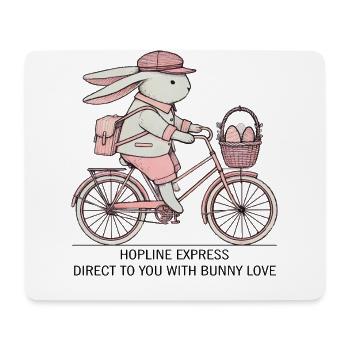 Easter Bunny Love Retro Aesthetics Hopline Express - Mouse Pad (horizontal) - white - Front