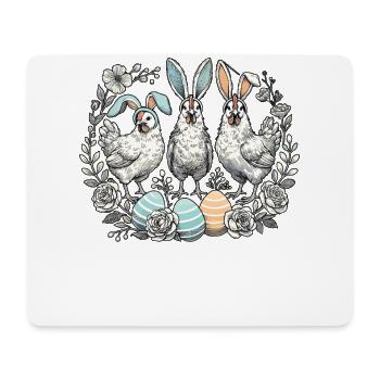 Easter Chickens Retro Easter Bunny Chick Aesthetics - Mouse Pad (horizontal) - white - Front