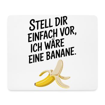 Bananen Kostüm Stell Dir Einfach Vor Party Banane - Mousepad (Querformat) - Weiß - Vorne