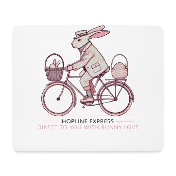 Ostern Hopline Express Retro Hase Vintage Charme - Mousepad (Querformat) - Weiß - Vorne