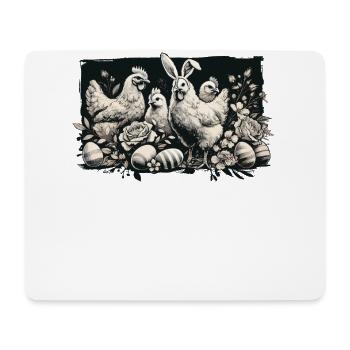 Easter Chickens Chicks Retro Aesthetic - Mouse Pad (horizontal) - white - Front