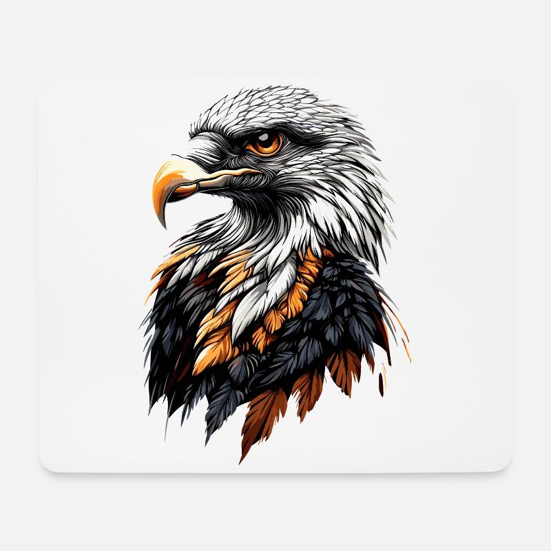 Geier Greifvogel Aasgeier Vulture Süßer Geier - Mousepad (Querformat) - Weiß