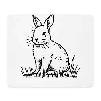 Ostern Retro Hase Vintage Cottagecore Stil - Mousepad (Querformat) - Weiß - Vorne