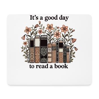 Bücherwurm Leseratte Lustiger Buch Spruch Florales - Mousepad (Querformat) - Weiß - Vorne