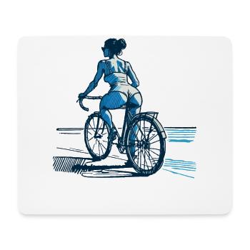 Ästhetisches Rennrad Design für stilvolle - Mousepad (Querformat) - Weiß - Vorne