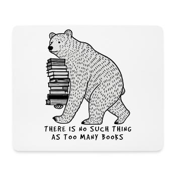 Retro design motif with funny book lover - Mouse Pad (horizontal) - white - Front