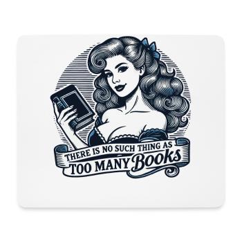 Retro book Girl book design for frequent readers - Mouse Pad (horizontal) - white - Front