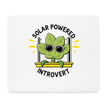 Solar Powered Introvert – Plant Joke - Mouse Pad (horizontal) - white - Front