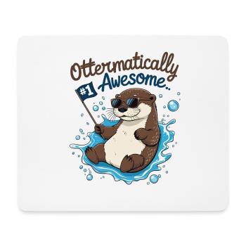 Cute Otter for Kids – Funny Birthday Design - Mouse Pad (horizontal) - white - Front