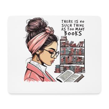 L’amateur de livres rencontre le look rétro d’une fille de livre - Tapis de souris (format paysage) - blanc - Devant