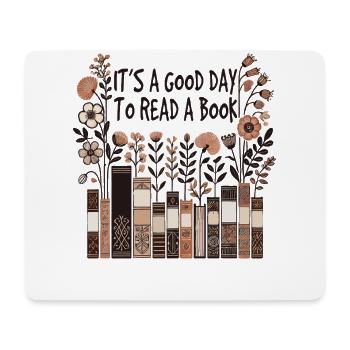Bookworm Funny Book Saying Reading Is Therapy - Mouse Pad (horizontal) - white - Front